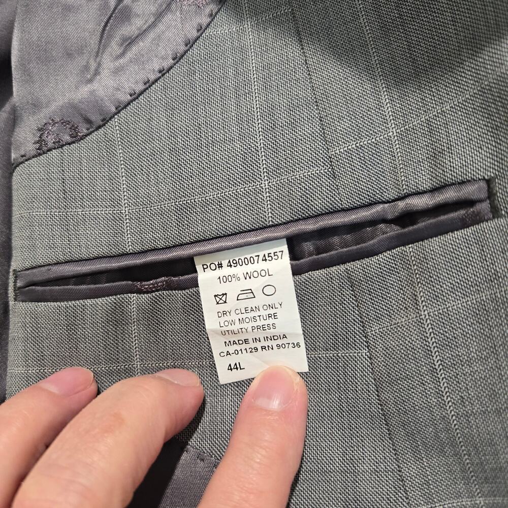 Lauren Ralph Lauren Men's 44L Wool Windowpane Plaid Suit Jacket Sports Coat - Picture 12 of 13